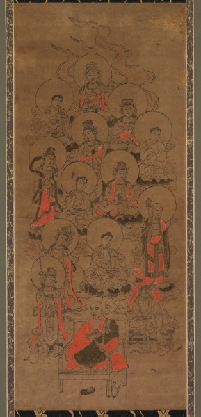 Twelve Buddhas and Kobo Daishi (Jusanbutsu)
