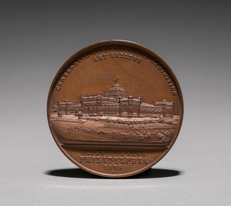 Medal: Commemorating the Centennial International Exhibition, 1876 (obverse)
