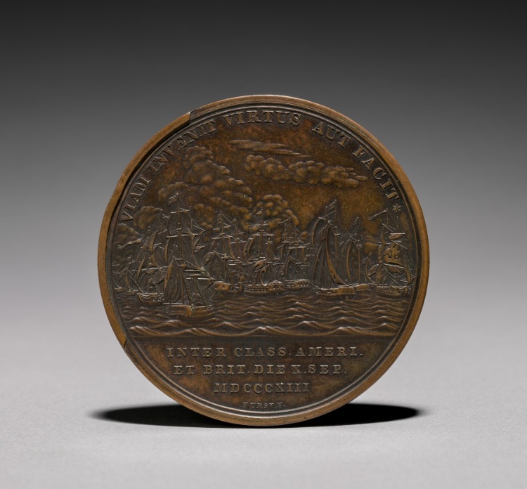 Medal Commemorating Commodore Oliver Hazard Perry (1785-1819) and the Battle of Lake Erie (reverse)