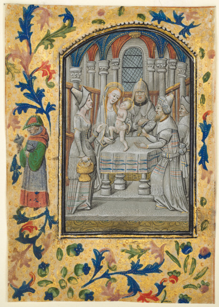 Leaf from a Book of Hours: Presentation in the Temple