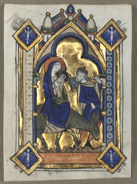 Leaf Excised from a Psalter: Flight Into Egypt