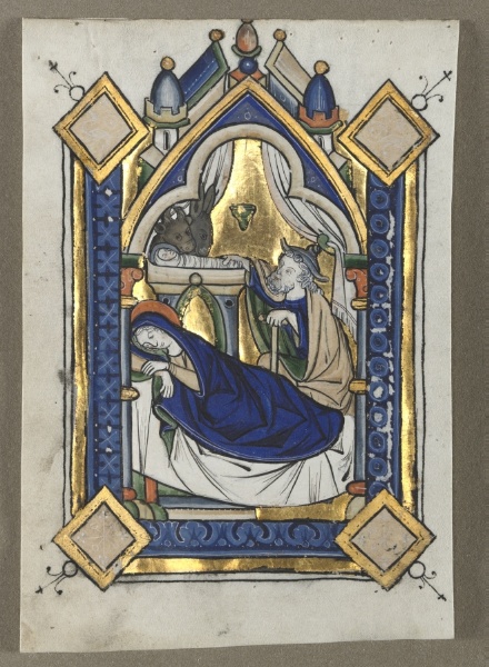 Leaf Excised from a Psalter: The Nativity