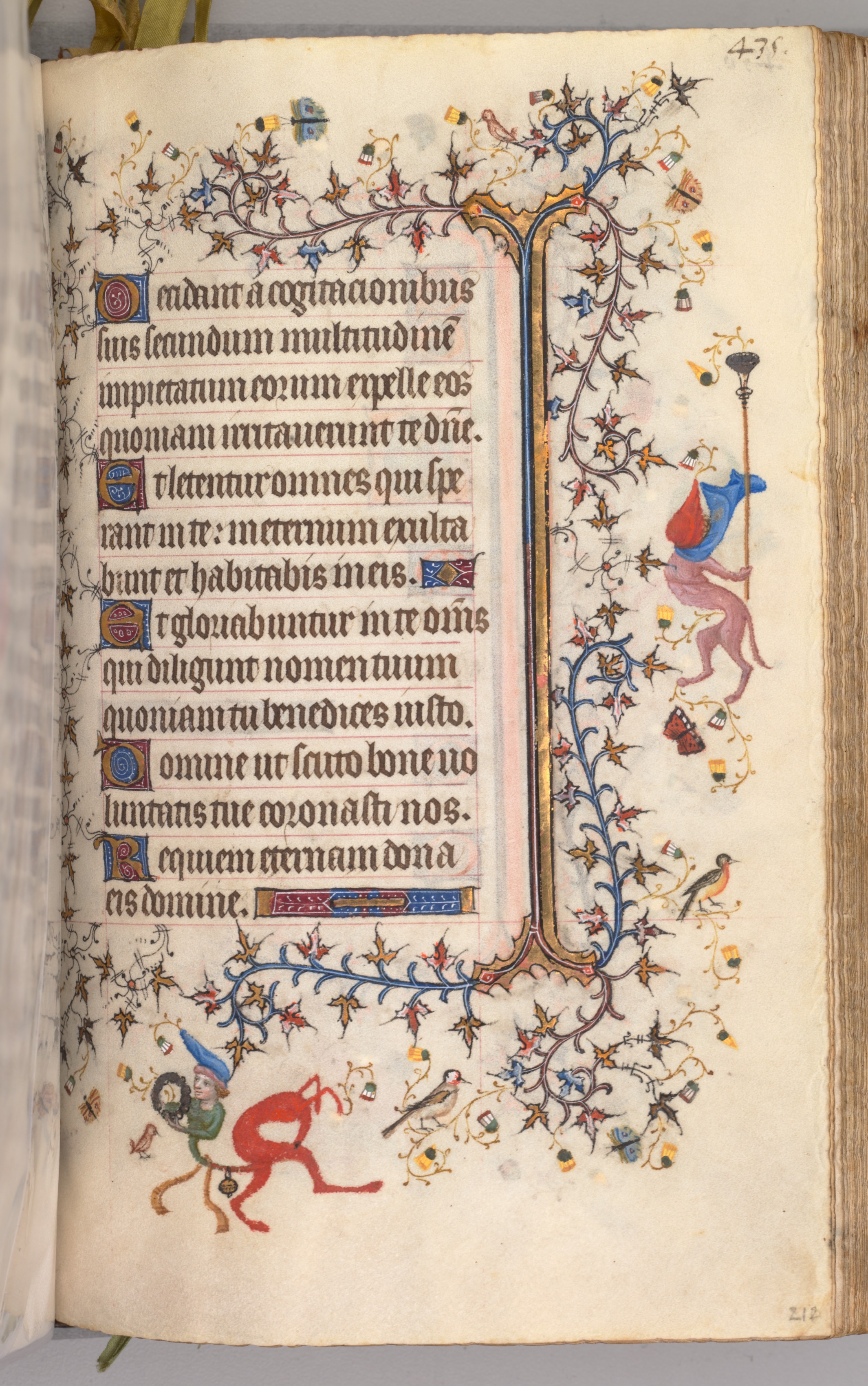 Hours of Charles the Noble, King of Navarre (1361-1425): fol. 212r, Text