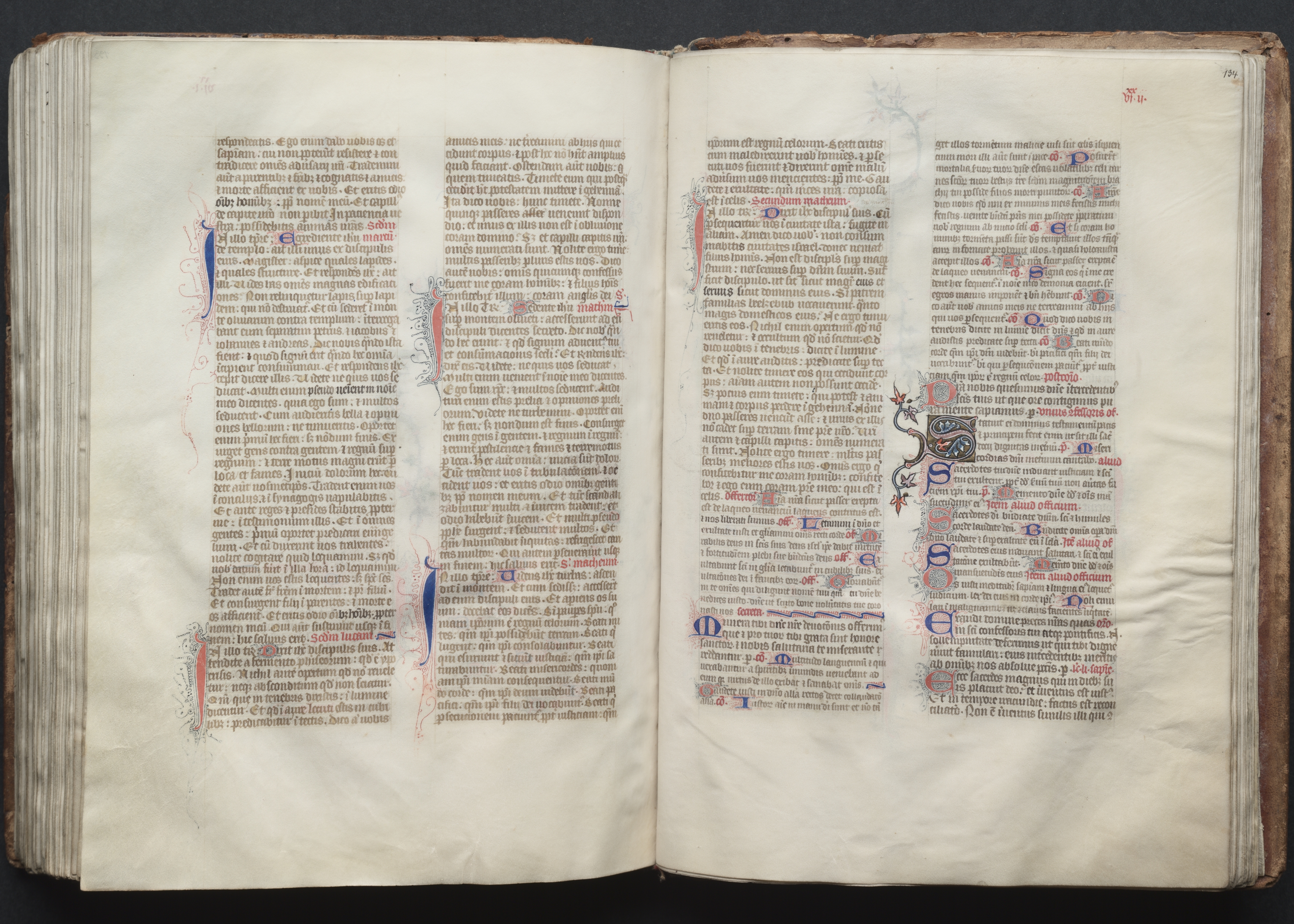 The Gotha Missal:  Fol. 134r, Text