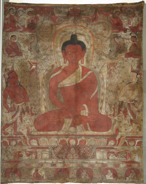 Seated Amitabha with Attendants