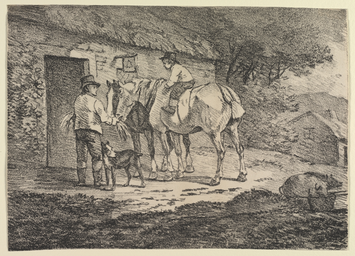 Specimens of Polyautography:  Horses at a Cottage Door