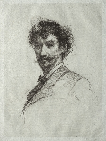 James McNeill Whistler with White Lock and Monocle