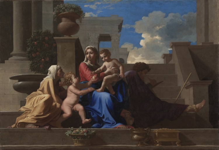The Holy Family on the Steps