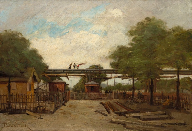 Construction of an Elevated Railway:  Bridge over the Cours de Vincennes