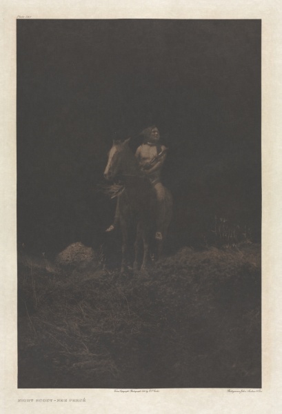 Portfolio VIII, Plate 260: Night Scout - Nez Percé