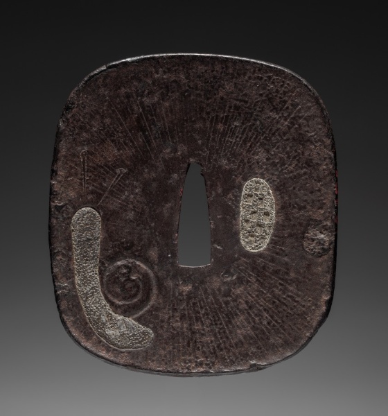Sword Guard (Tsuba) with Snail and Gourd
