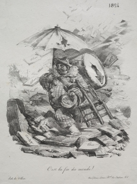 Lithographic Sketches:  It is the End of the World! (frontispiece)