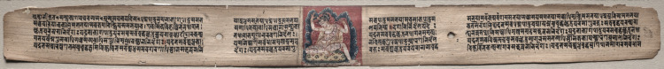 Samantabhadra spinning clouds of things, folio 22 (recto) from a Gandavyuha-sutra (Scripture of the Supreme Array)