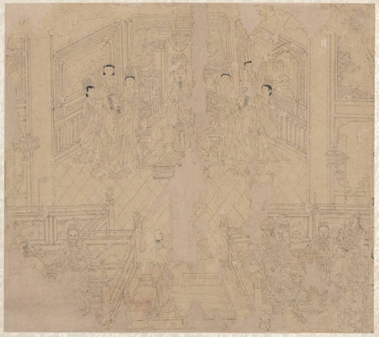 Album of Daoist and Buddhist Themes: Procession of Daoist Deities: Leaf 2