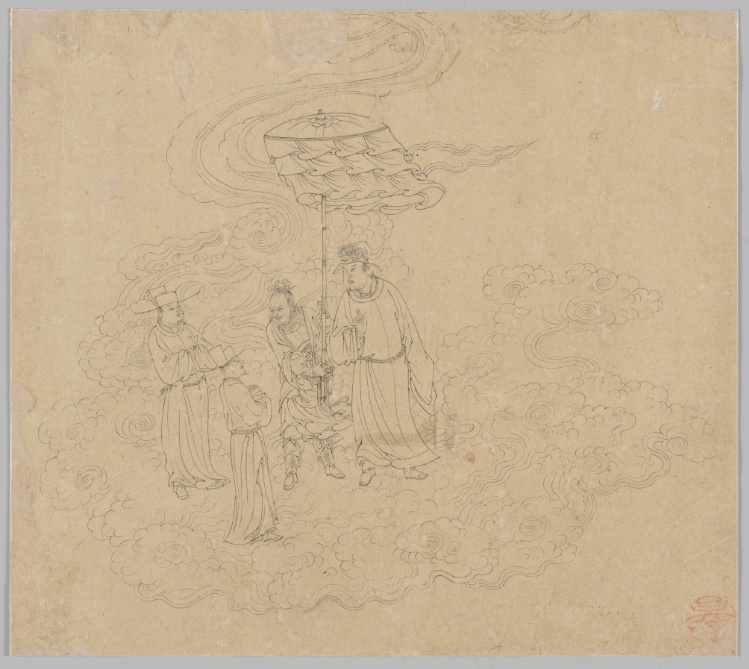 Album of Daoist and Buddhist Themes: Procession of Daoist Deities: Leaf 9
