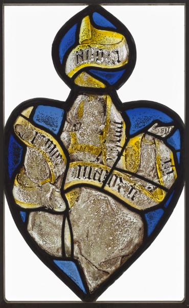 Heart-Shaped Panel: Figure of a Woman with a Banderole (Sibyl ?)