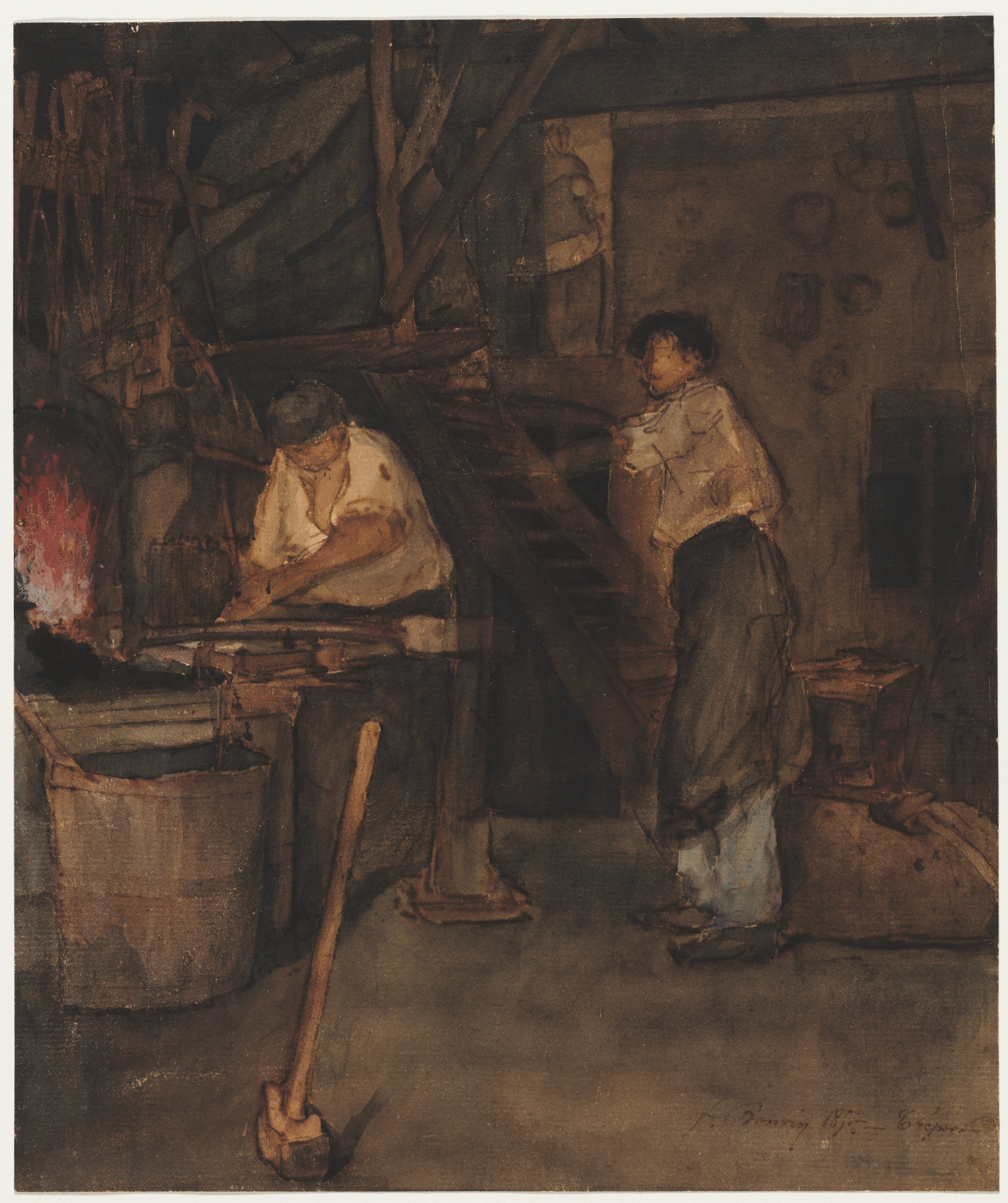 Study for The Blacksmith's Shop: Remembrance of Le Tréfort 