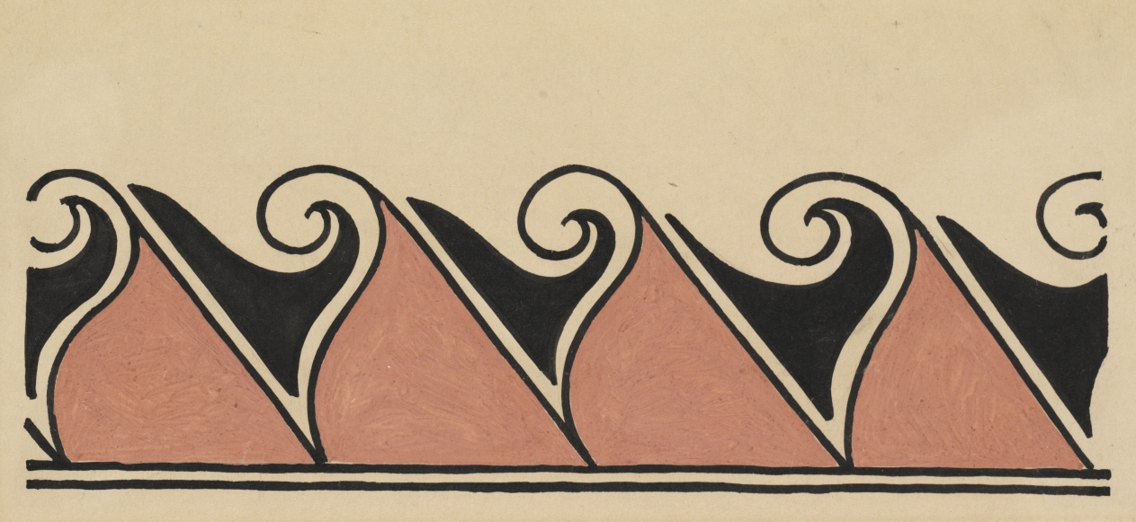 San Ildefonso Pottery Design, Kenneth M. Chapman, Before 1928