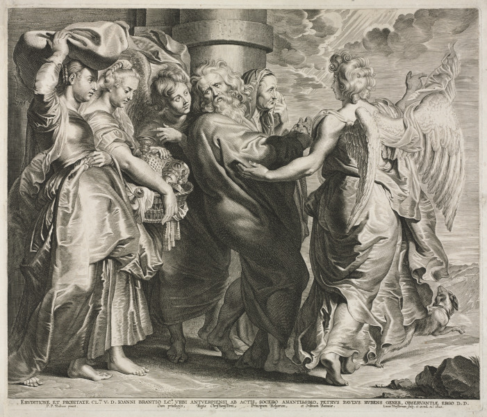 Lot and His Family Leaving Sodom