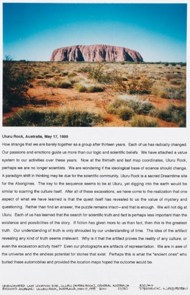 Unexcavated Last Location Site, Uluru (Ayers Rock), Central Australia - Journal Text (R30)
