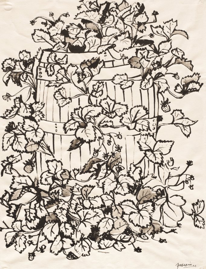 Strawberry Barrel II, Antonio Frasconi, 1951