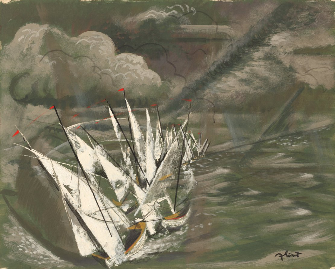 Sail in a Squall, Walter Leroy Flint, c. 1950