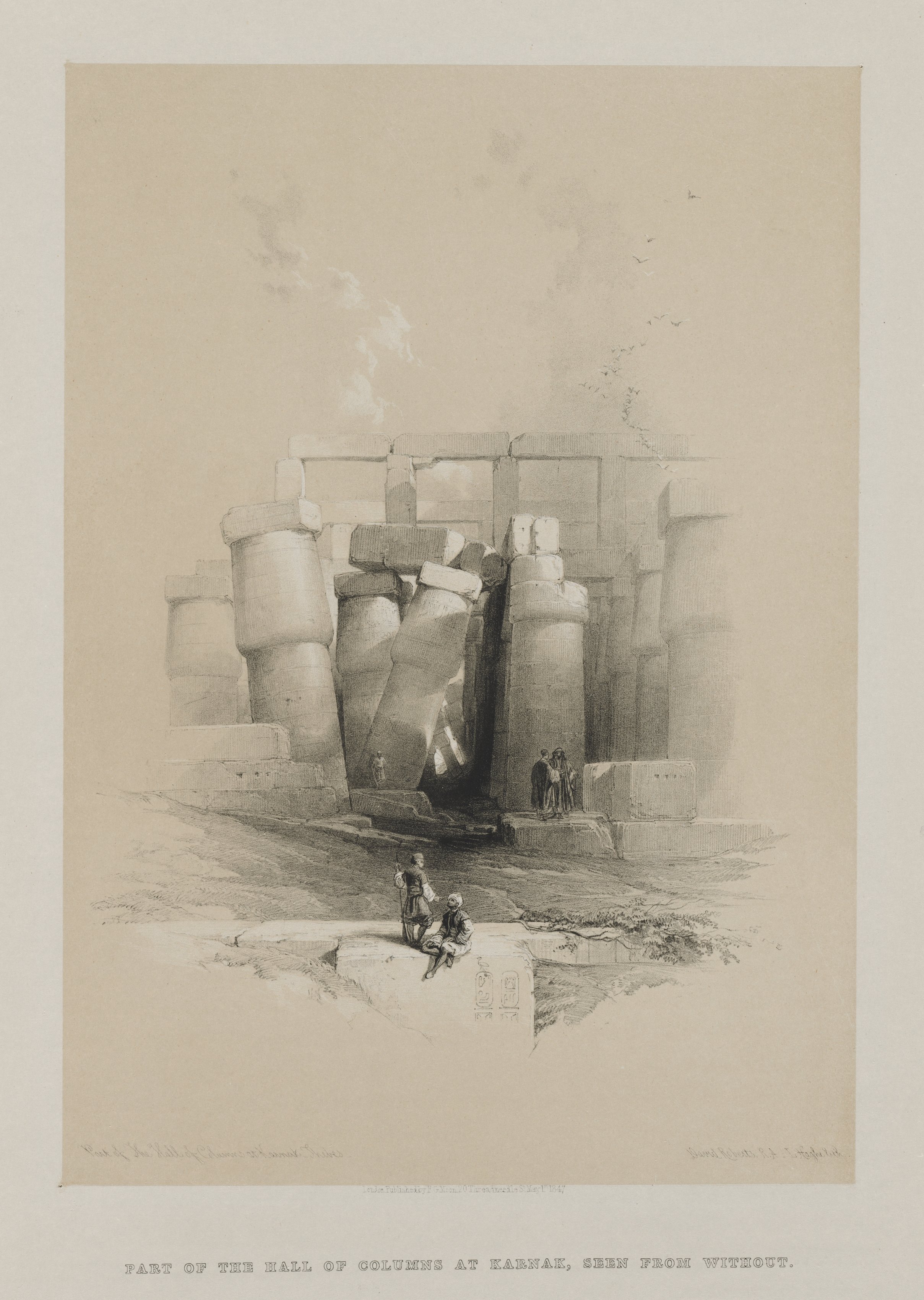 Egypt and Nubia, Volume II: Part of the Hall of Columns at Karnak, Thebes