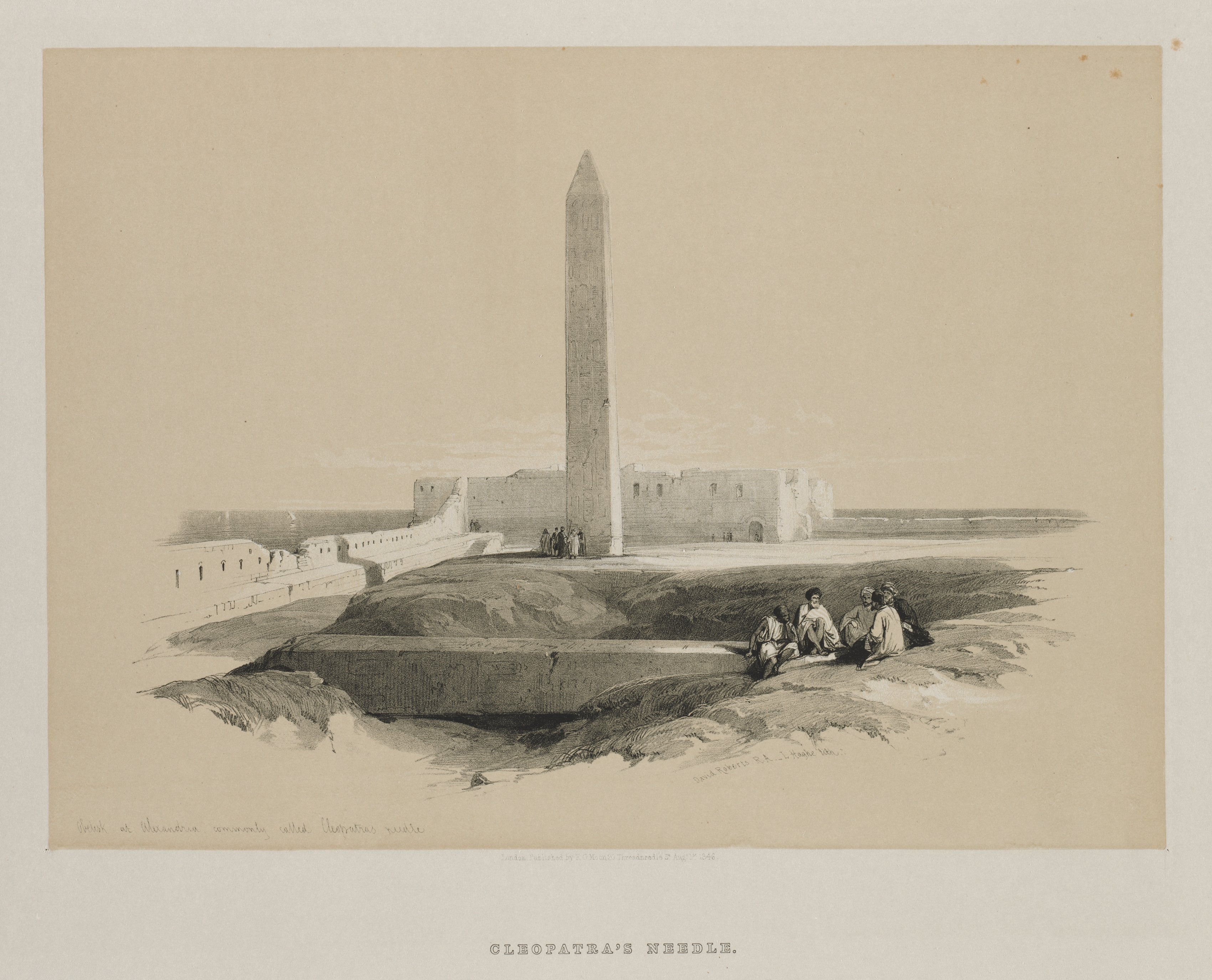 Egypt and Nubia, Volume I: Obelisk at Alexandria, Commonly called Cleopatra's Needle