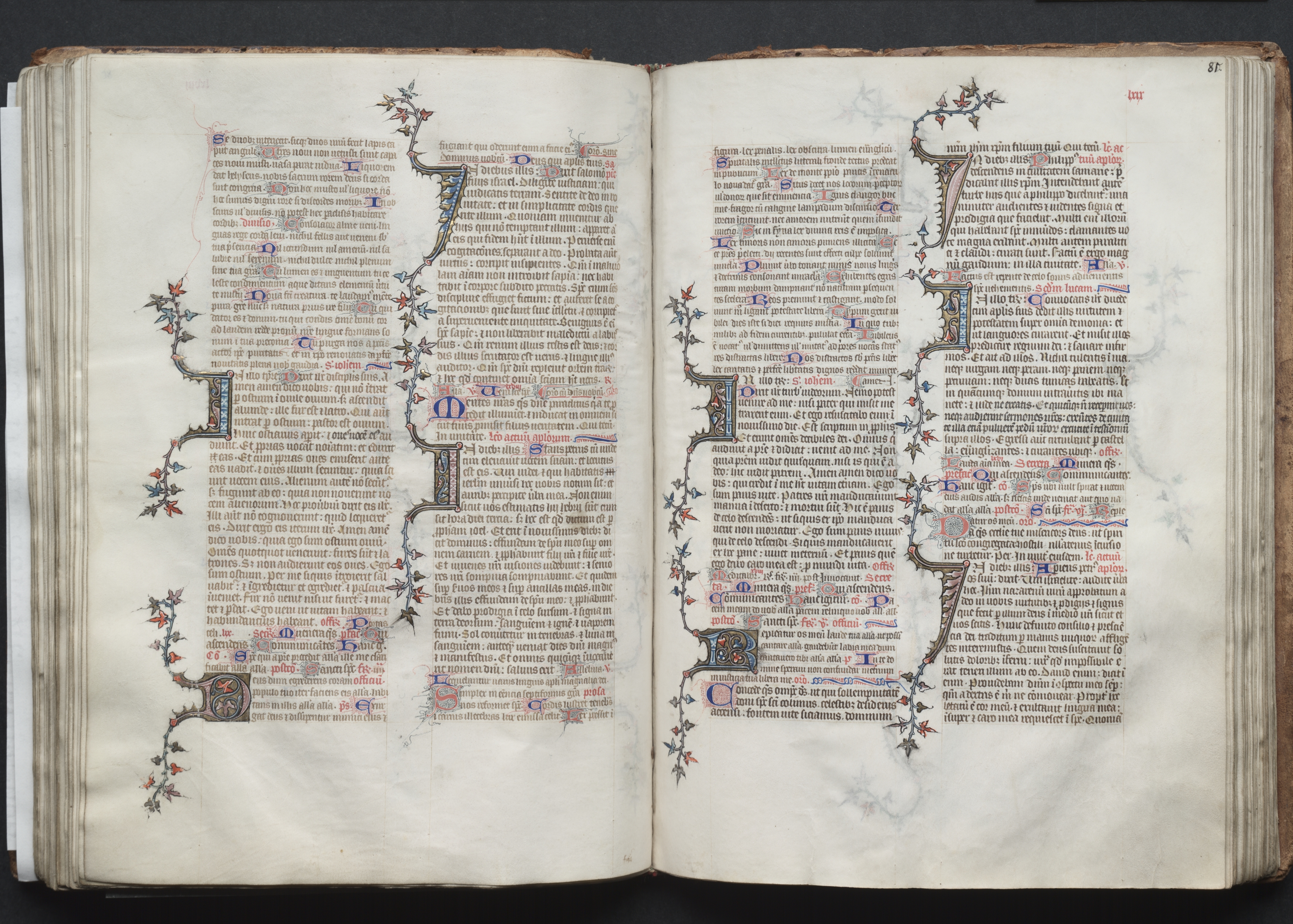 The Gotha Missal:  Fol. 80v, Text