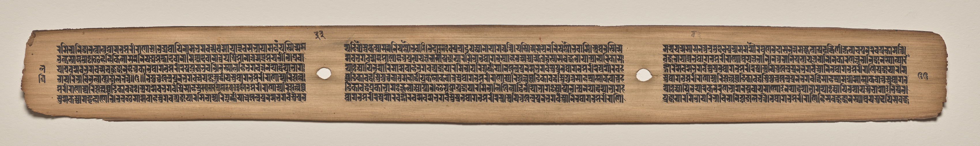 Text, Folio 33 (verso), from a Manuscript of the Perfection of Wisdom in Eight Thousand Lines (Ashtasahasrika Prajnaparamita-sutra)