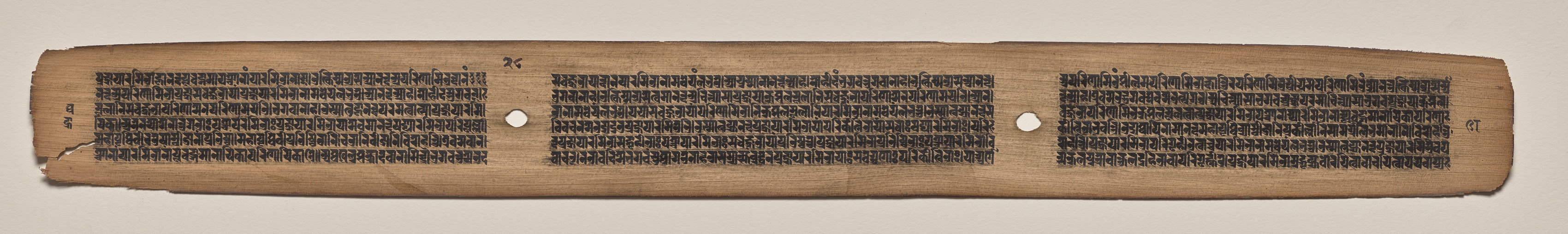 Text, Folio 28 (verso), from a Manuscript of the Perfection of Wisdom in Eight Thousand Lines (Ashtasahasrika Prajnaparamita-sutra)