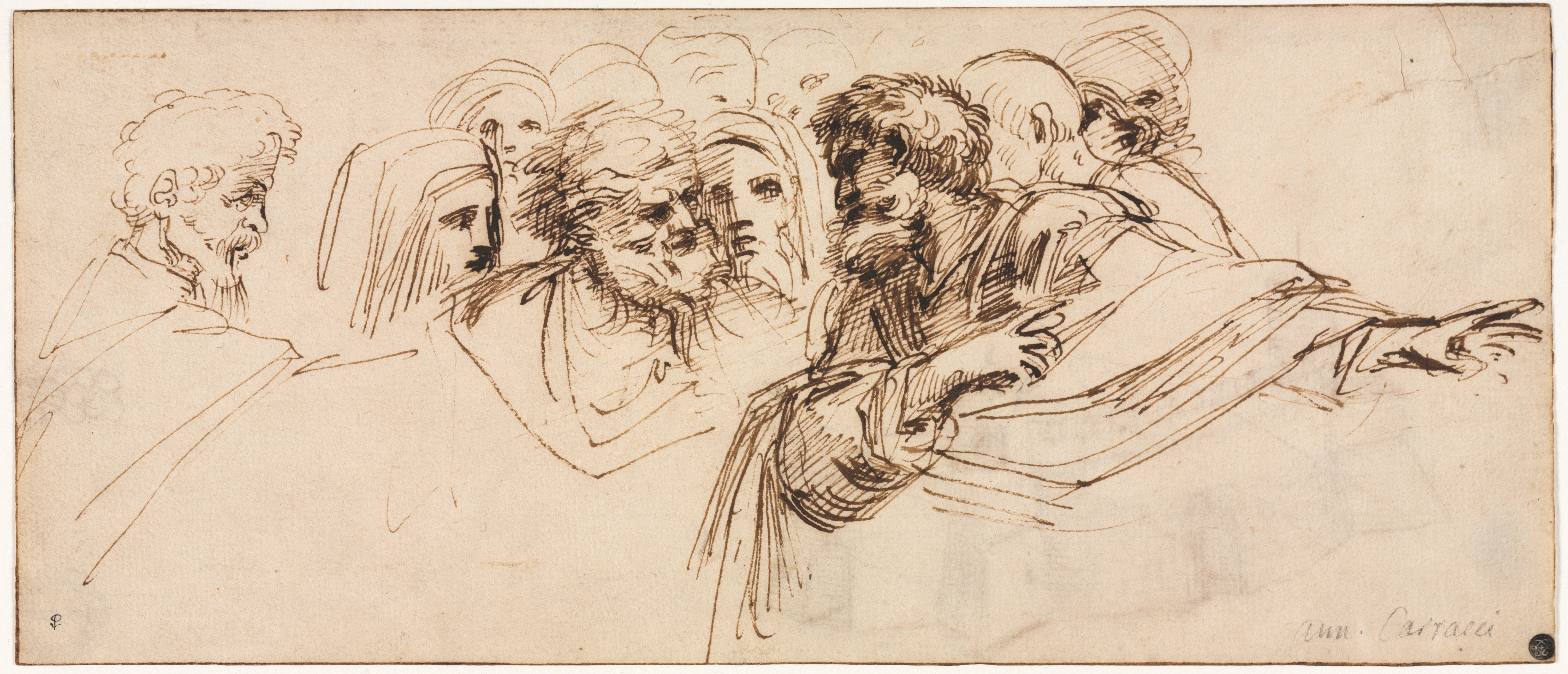 Study of Heads (recto)