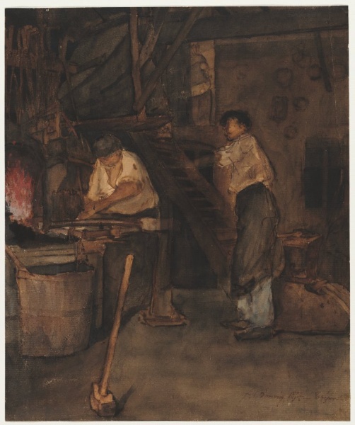 Study for The Blacksmith's Shop: Remembrance of Le Tréfort 
