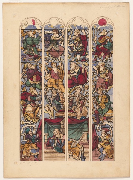 Study for Four Stained Glass Windows "Généalogie d'Abraham" 