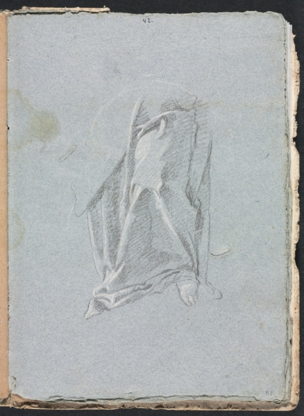 Verona Sketchbook: Drapery with foot (page 83)