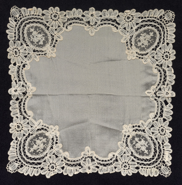Bobbin (Duchesse) and Needlepoint Lace Handkerchief