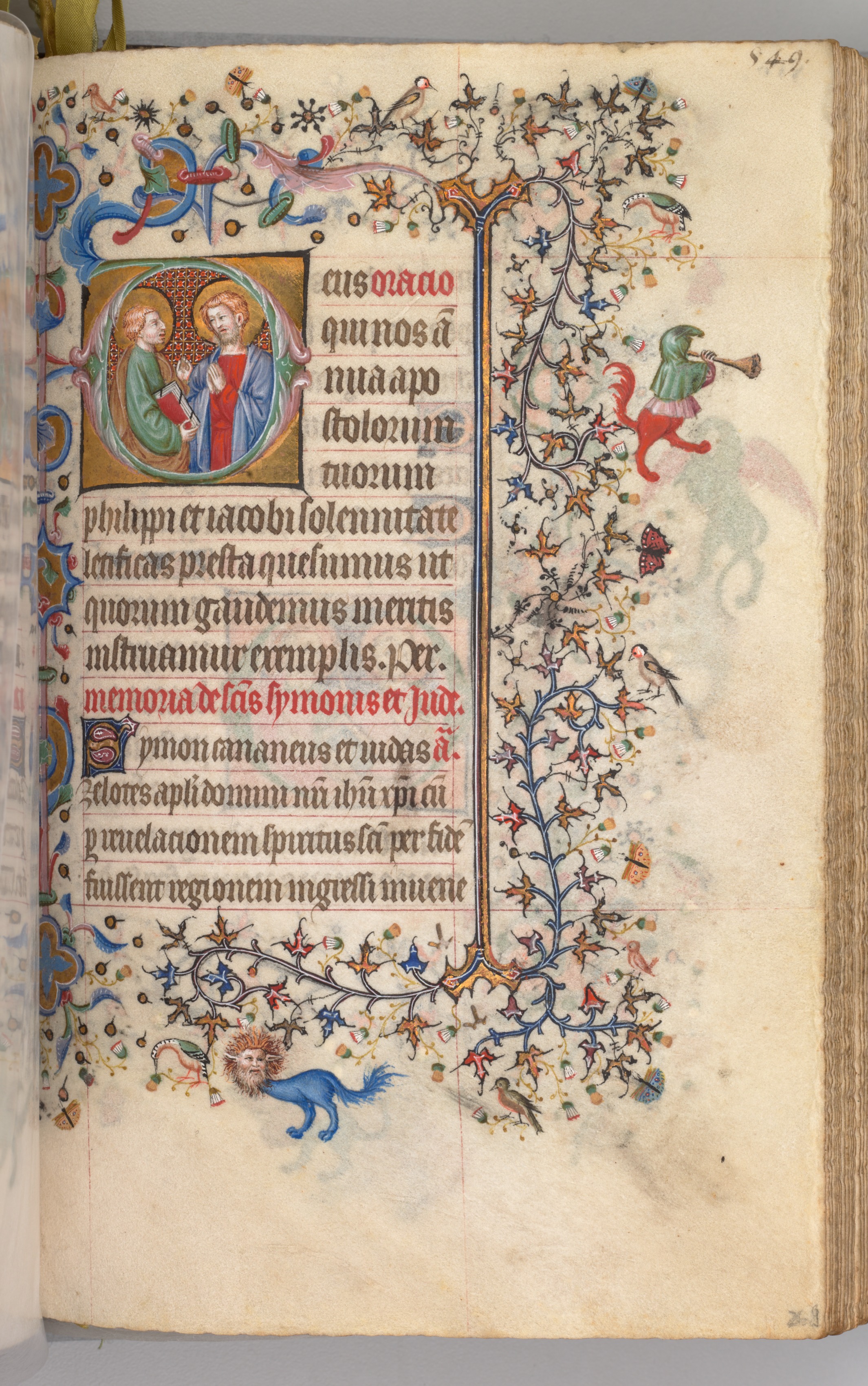 Hours of Charles the Noble, King of Navarre (1361-1425): fol. 269r, SS. Philip and James
