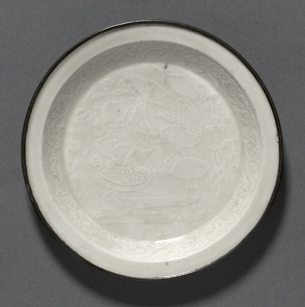 Dish with Ducks in Lotus Pond:  Ding Ware
