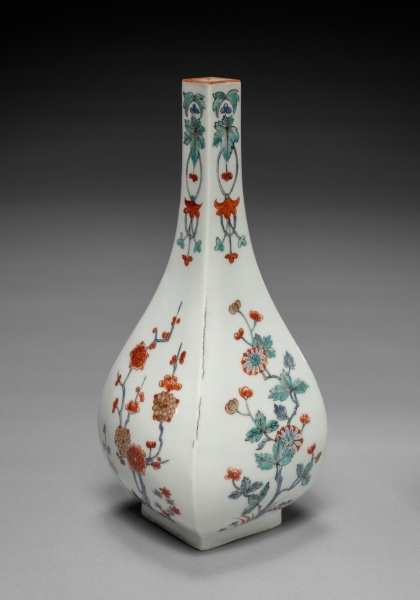 Bottle Vase with Plum and Chrysanthemum