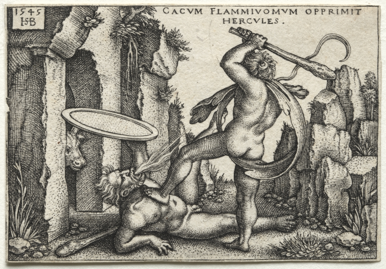 The Labors of Hercules:  Hercules Killing the Giant Cacus
