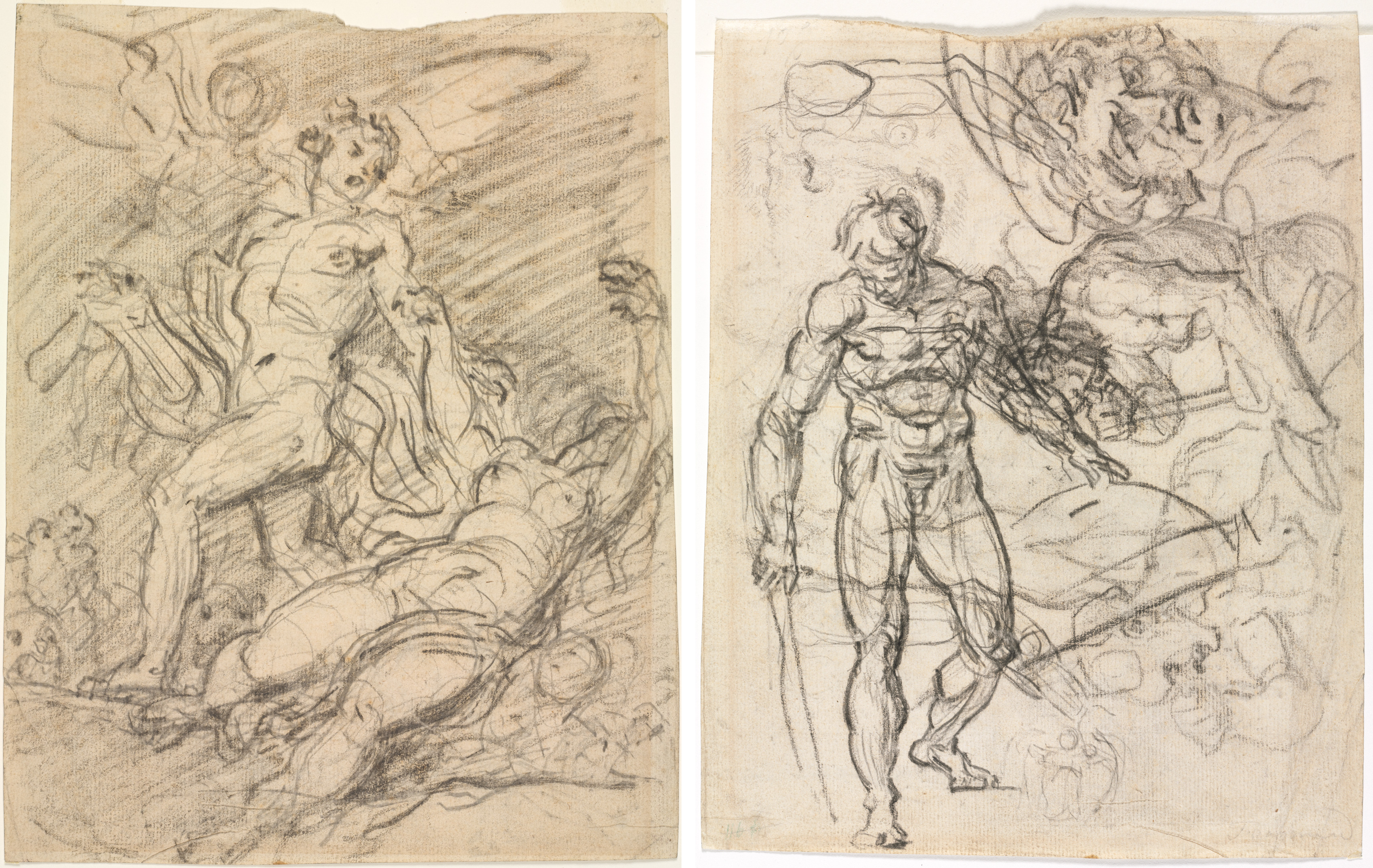 Orpheus and Eurydice (recto); Figure Studies (verso)
