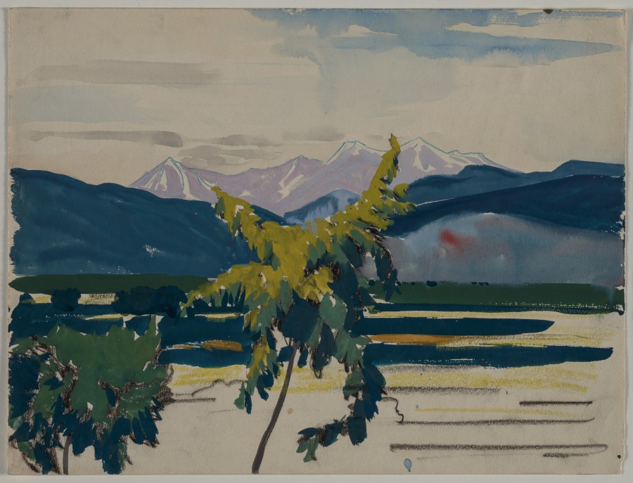 Santa Fe Railroad Window Sketch, Henry Keller, c. 1891–1949