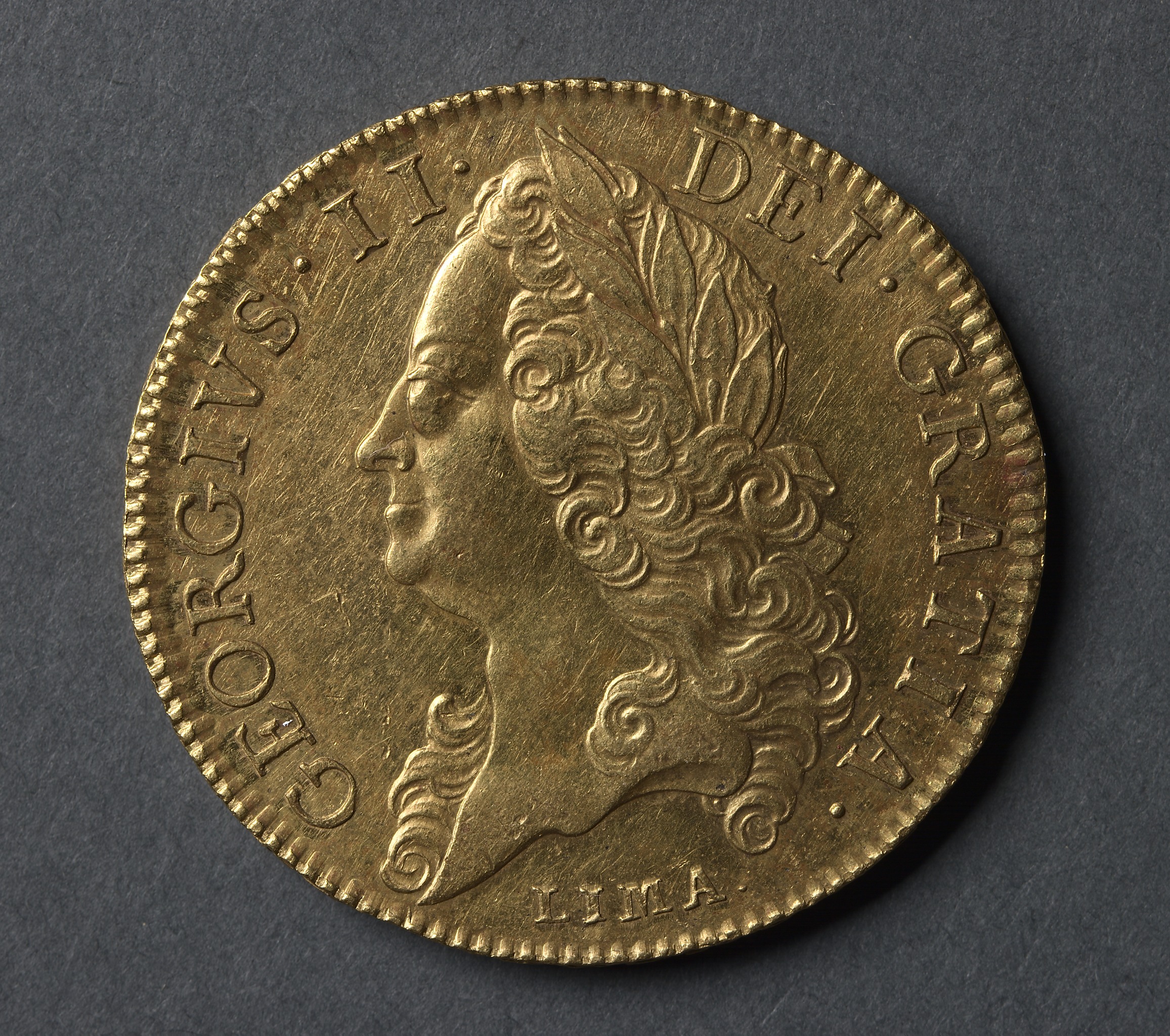 Five Guineas: George II (obverse)
