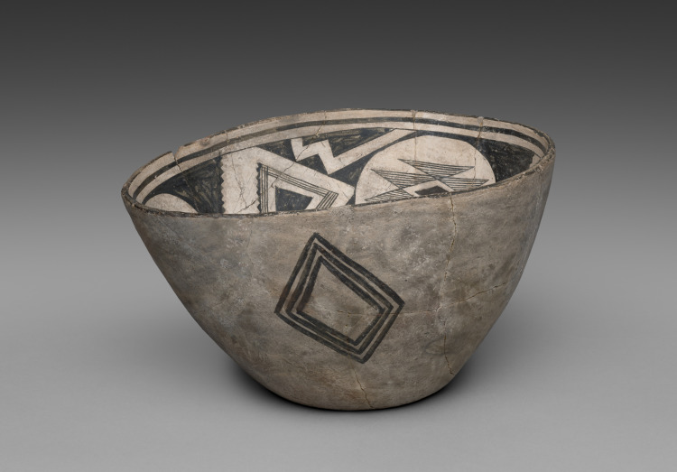 Bowl with Geometric Design, Warped (Three-part Design)