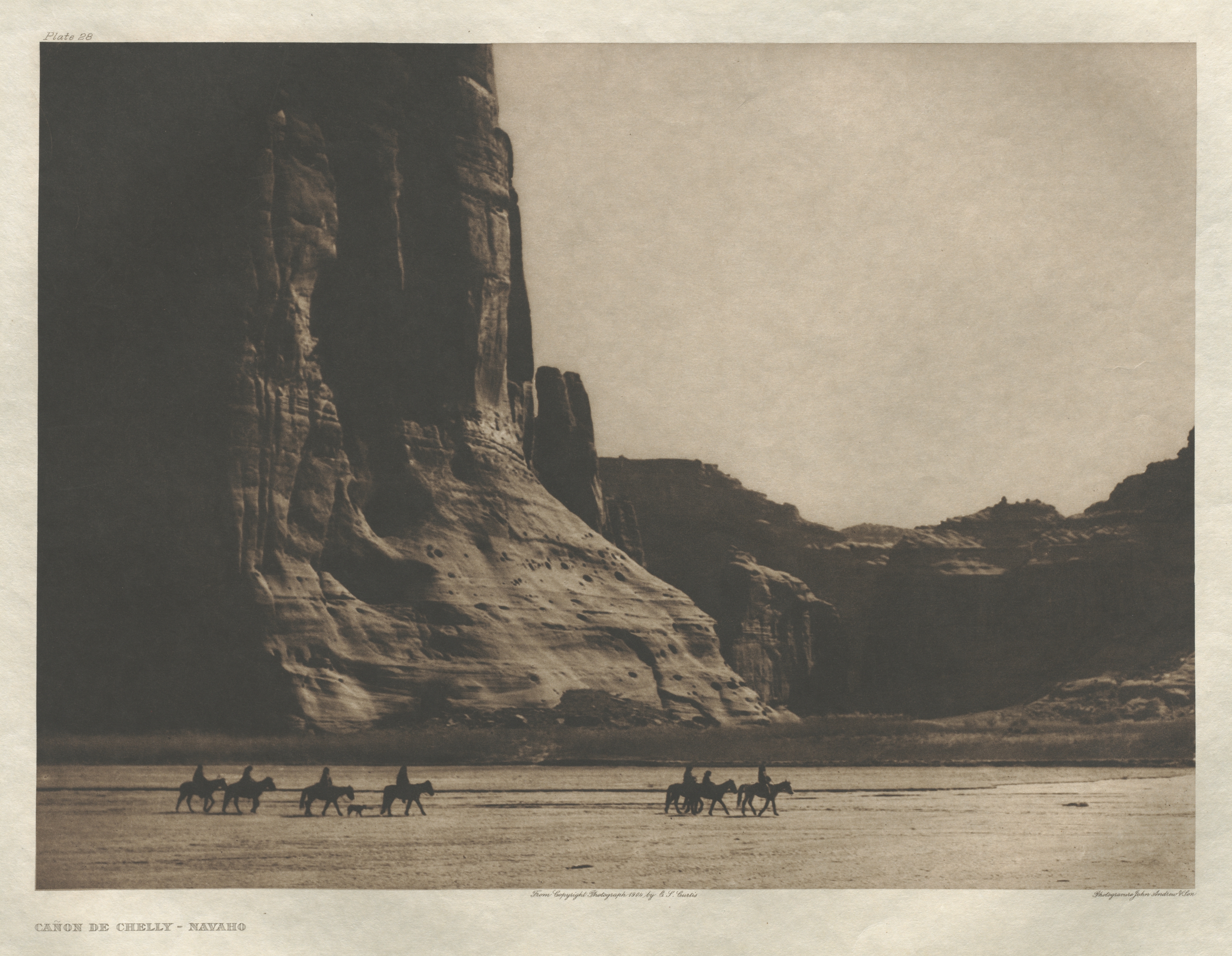 Portfolio I, Plate 28: Cañon de Chelly-Navaho