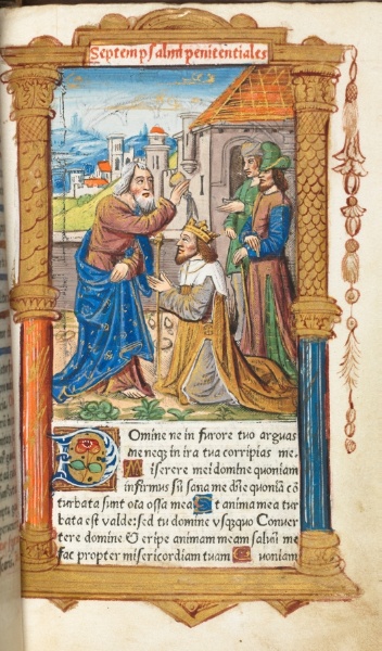 Printed Book of Hours (Use of Rome):  fol. 65r, David and Samuel
