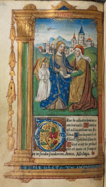 Printed Book of Hours (Use of Rome): fol.29v, The Visitation