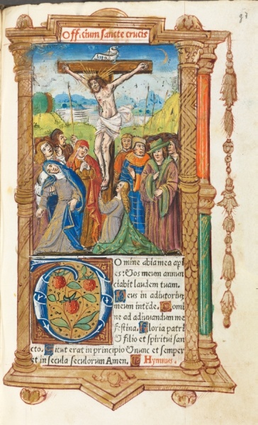 Printed Book of Hours (Use of Rome): fol. 55r, The Crucifixion