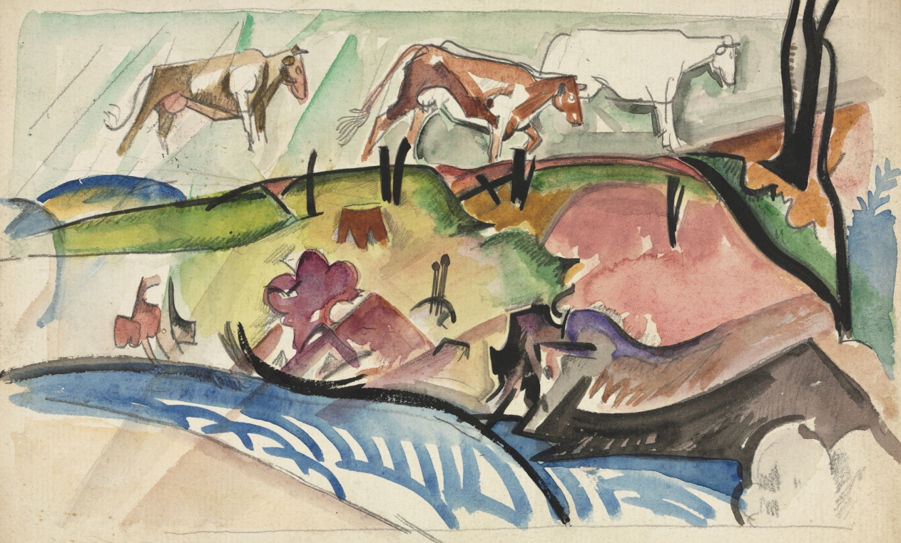 Sketch: Pink Pastures (48 of 150), William Sommer, c. 1920s–40s