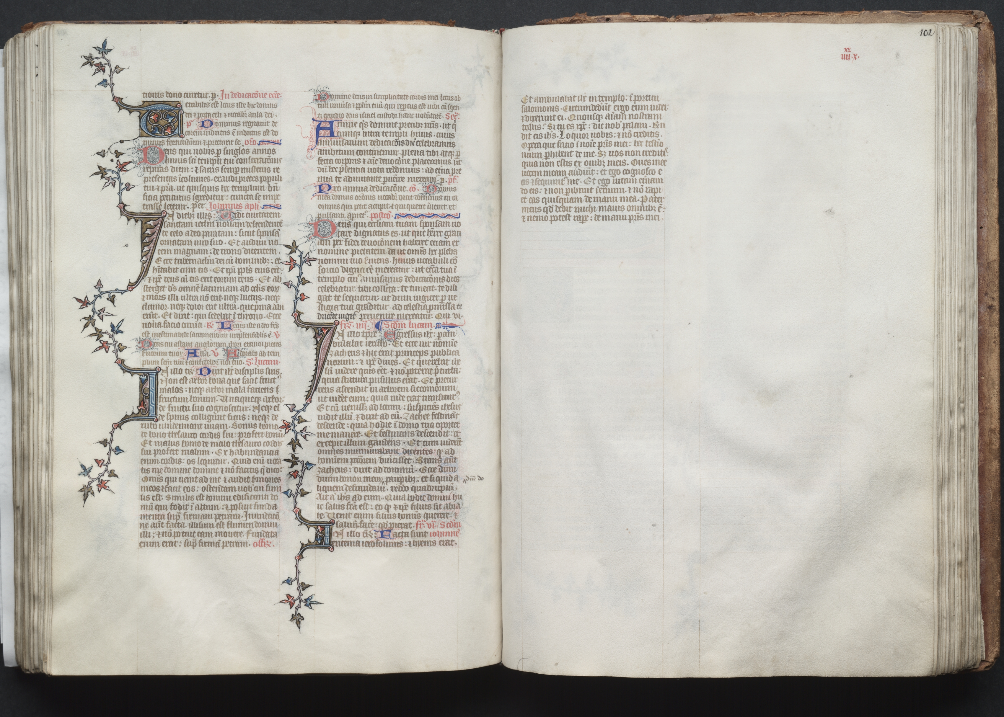 The Gotha Missal:  Fol. 102r, Text